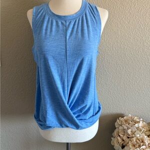 Blue Sleeveless Workout Top